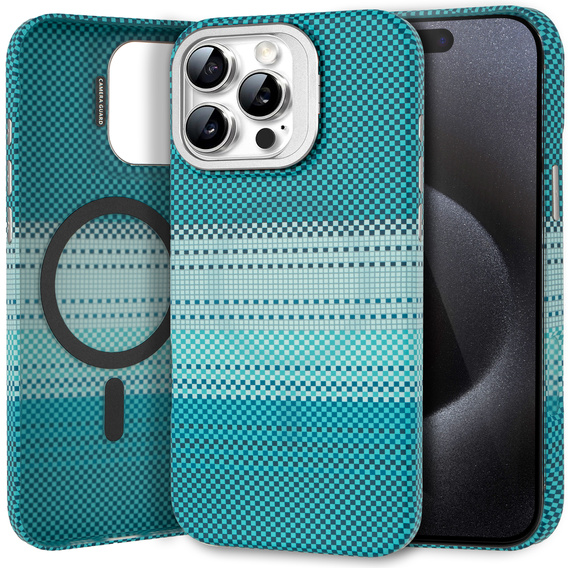 Etui do iPhone 15 Pro, Frame Kickstand, do MagSafe, Moon Green