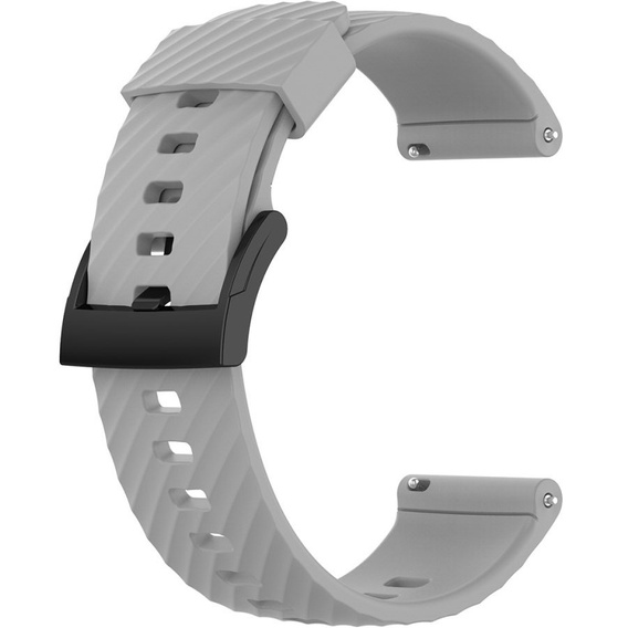 Pasek silikonowy do zegarka Suunto 9, Szary