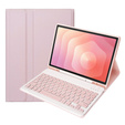 Etui z klawiaturą do Samsung Galaxy Tab S11, Leather Pen Slot, różowe