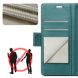 Etui z klapką CASEME do Samsung Galaxy Z Fold7 5G Litchi Wallet – zielone