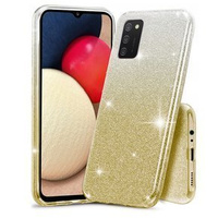 Etui Glitter Case do Samsung Galaxy  A02S, Silver/Gold