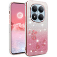 Etui do Xiaomi Redmi Note 15 Pro 5G, Glitter Flower, różowe