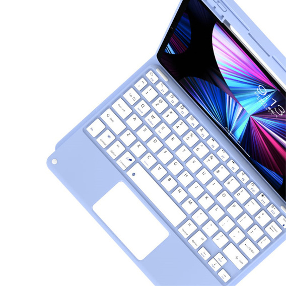 Etui z klawiaturą do iPad Air 10.9" 2022/2020 (5/4 gen.), Touchpad, niebieskie