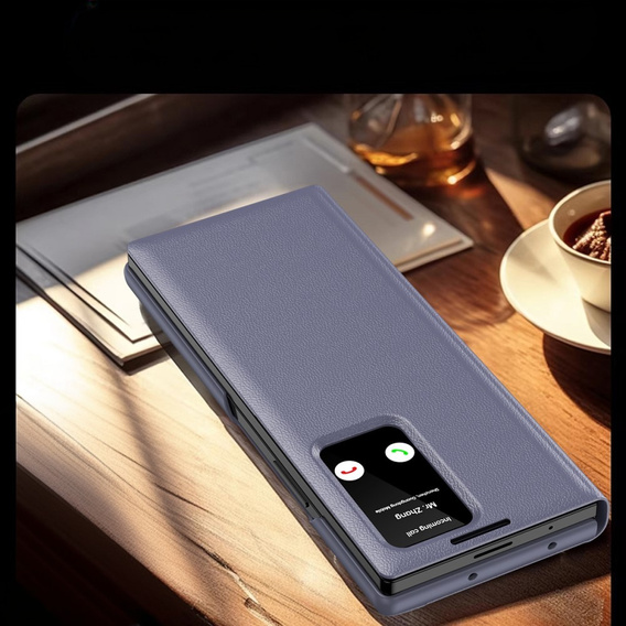 Etui z klapką do Samsung Z Fold6 5G, Smart View Wallet, lawendowe