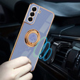 Etui do Samsung Galaxy S21 FE, Electro Ring, niebieskie