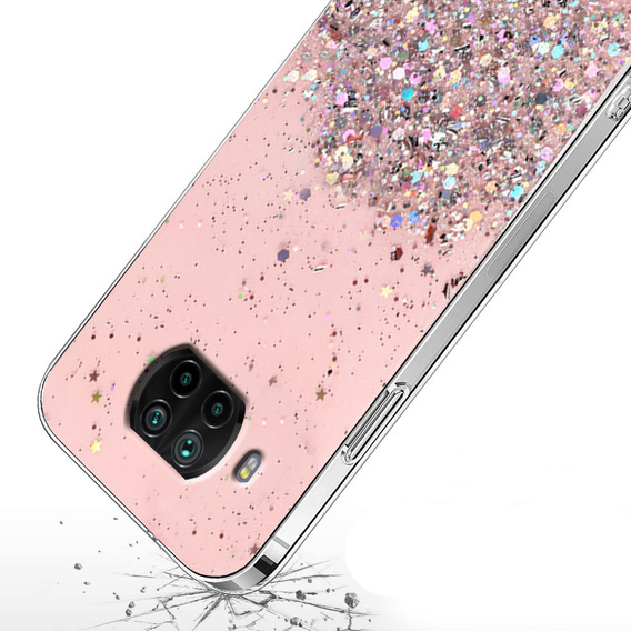 Etui do Xiaomi Mi 10T Lite 5G, Glittery, różowe