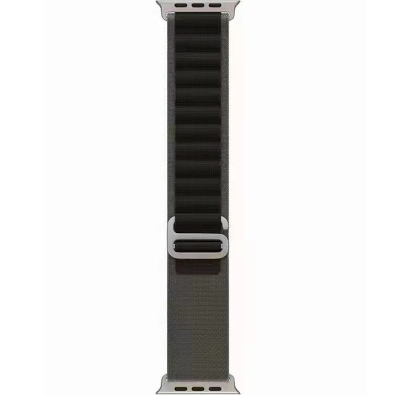 Pasek Nylonowy do Apple Watch 1/2/3/4/5/6/7/8/9/10/SE/Ultra/Ultra 2 42/44/45/46/49mm, Czarny / Zielony