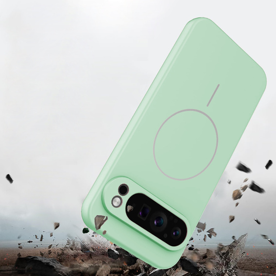 Etui do Google Pixel 10 / 10 Pro, do MagSafe, silikonowe, zielone