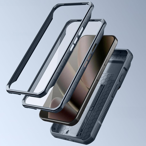 Etui pancerne do Google Pixel 10 Pro XL, Dexnor Full Body (Two Frames) - niebieskie