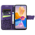 Etui z klapką do Infinix Hot 40i, Butterfly, fioletowe