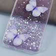 Etui do Samsung Galaxy S24, Glitter Butterfly, fioletowe