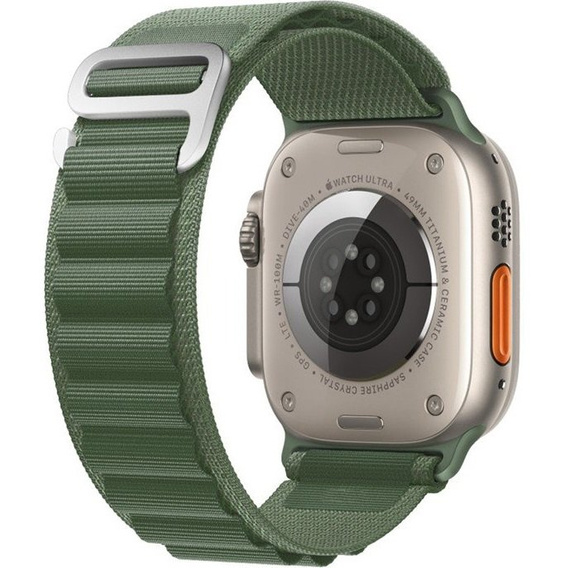 Pasek Nylonowy do Apple Watch 1/2/3/4/5/6/7/8/9/10/SE 38/40/41/42mm, Zielony