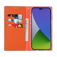Etui z klapką do iPhone 15 Pro, Litchi Skin Grain, granatowe
