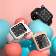Etui Silikonowe do Apple Watch 4/5/6/SE 44mm, Kocie Uszy, Różowe