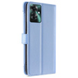 Etui z klapką do Oppo Reno 11F 5G, Wallet Zipper Pocket, niebieskie