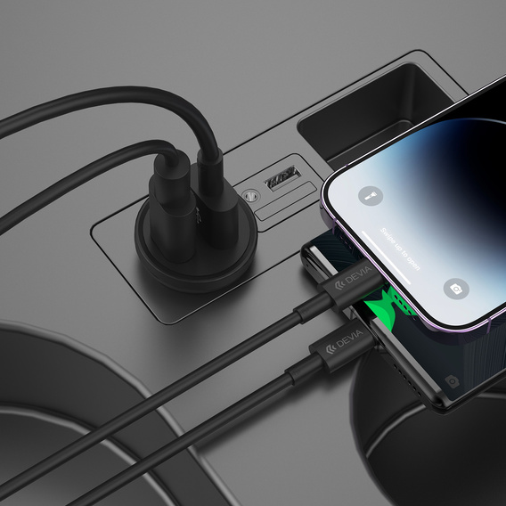 Devia Smart Mini – ładowarka samochodowa PD + QC 3.0 (30 W)