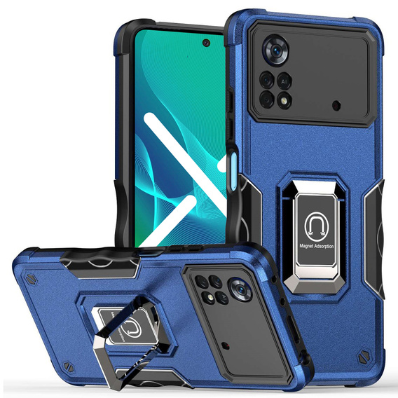 Etui do Xiaomi Poco X4 Pro 4G, Dual-Layer Armor, niebieskie