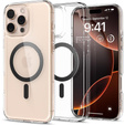 Etui z MagSafe Spigen do iPhone 16 Pro Max, Ultra Hybrid, przezroczyste + Szkło Hartowane 9H
