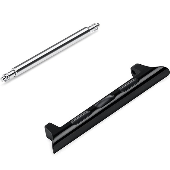 Zapięcie ze stali nierdzewnej do zegarka Apple Watch 1/2/3/4/5/6/7/8/9/10/11/SE 38/40/41/42mm, Czarne