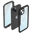 Etui wodoodporne do iPhone 14, Redpepper, do MagSafe, czarne