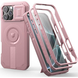 Etui pancerne Dexnor CamProtect z MagSafe do iPhone 16 Pro – różowe