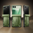 Etui do Samsung Galaxy Z Flip 7, Tongate MECH z klipsem, zielone