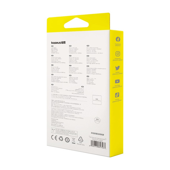 Baseus Free2Draw Mini – zwijany kabel USB‑C 100 W, 1m - czarny