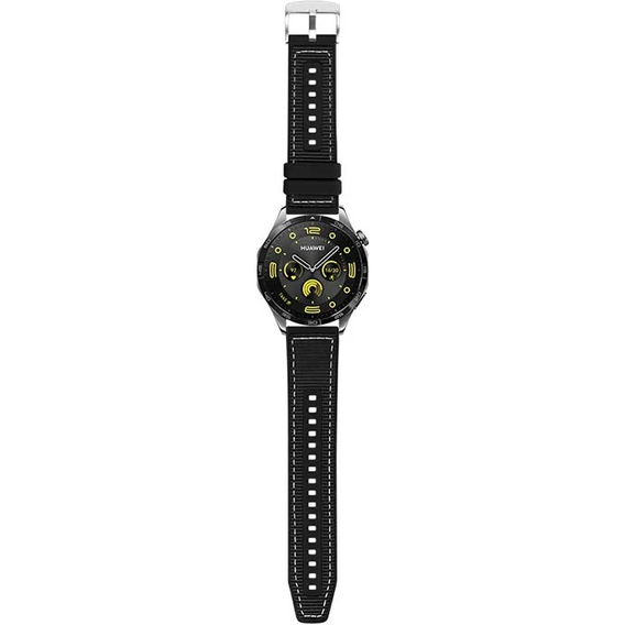 Pasek silikonowo nylonowy Uniwersalny 22mm, Czarny