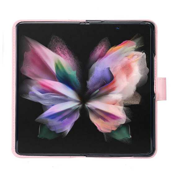 Etui z klapką do Samsung Galaxy Z Fold6 5G, Wallet, BINFEN COLOR, różowe