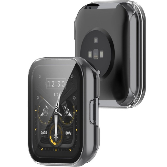 2w1 Etui z wbudowanym szkłem hartowanym do Realme Watch 2 Pro, Przezroczysty