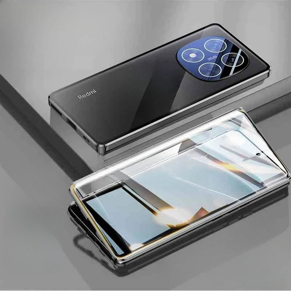 Etui do Xiaomi Redmi Note 14 Pro+ 5G, Magnetic Dual Glass, czarne