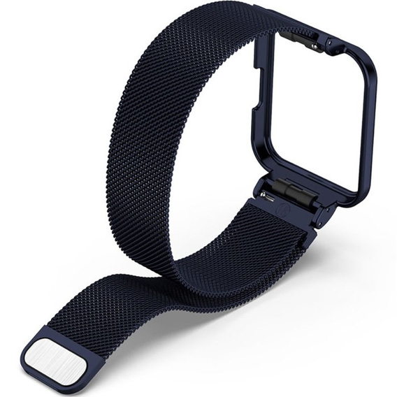 Pasek Bransoleta Milanese z Etui do Xiaomi Redmi Watch 2 Lite, Granatowy
