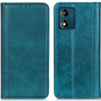 Etui z klapką do Motorola Moto E13, Split Leather, zielone