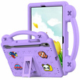 Etui do Samsung Galaxy Tab S10 Lite / S10 FE / S9 FE, Cute Patterns, z podstawką, fioletowy