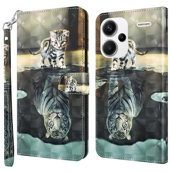 Etui z klapką do Xiaomi Redmi Note 13 Pro+, Wallet, Cat & Tiger
