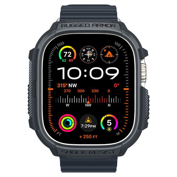 Etui Spigen do Apple Watch Ultra 1/2/3 49mm, Rugged Armor, Szary