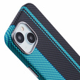 Etui do iPhone 13, Carbon Fiber MagSafe, czarne / niebieskie