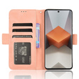 Etui z klapką do Xiaomi Redmi Note 13 Pro+, Card Slot, różowe