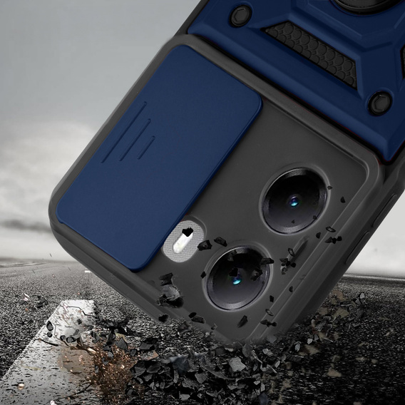 Etui pancerne do Xiaomi Poco X7 Pro 5G, CamShield Slide, niebieskie