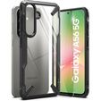 Etui Ringke Fusion X do Galaxy A36 / A56 5G, Czarne + Szkło Hartowane 9H