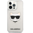 Etui Karl Lagerfeld do iPhone 13 Pro Max, Choupette Head, przezroczyste