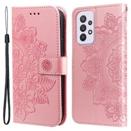 Etui z klapką do Samsung Galaxy A33 5G, Mandala, różowe Rose Gold