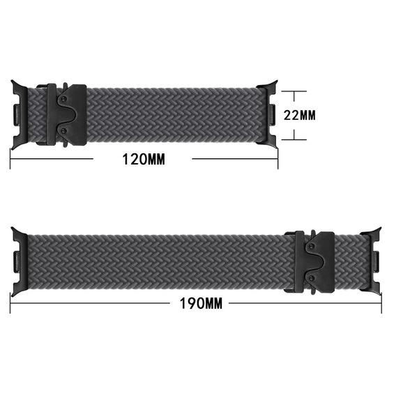 Pasek nylonowy do Samsung Galaxy Watch 8 / 8 Classic, Czarny