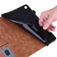 Etui do Lenovo Tab M11, Classic, z miejscem na rysik, brązowe