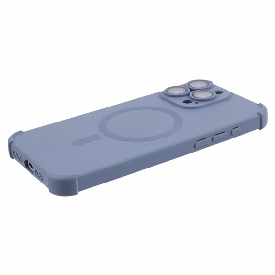 Etui silikonowe do iPhone 15 Pro, Magnetic, do MagSafe, niebieskie