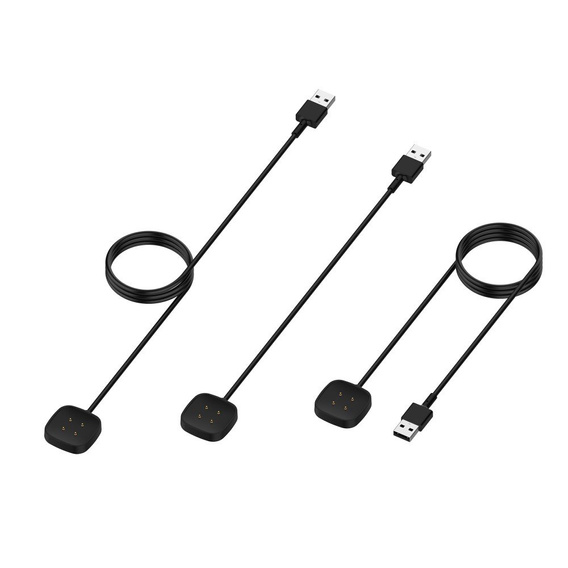 Kabel USB/ładowarka do Fitbit Versa 3 / Sense, Black