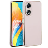 Etui do Oppo A58 4G, Glamour CamShield, różowe rose gold