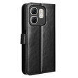 Etui z klapką do Infinix Hot 50i 4G, Crazy Horse Wallet, czarne