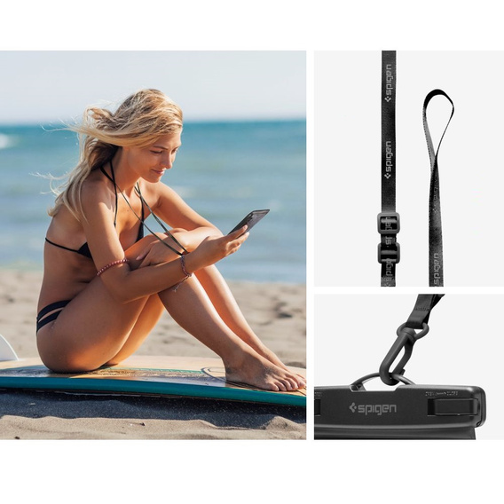Wodoszczelne etui Spigen A601 Universal Waterproof Case 1-Pack, czarne