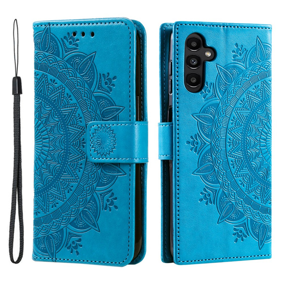 Etui z klapką do Samsung Galaxy A35 5G, Mandala, niebieskie